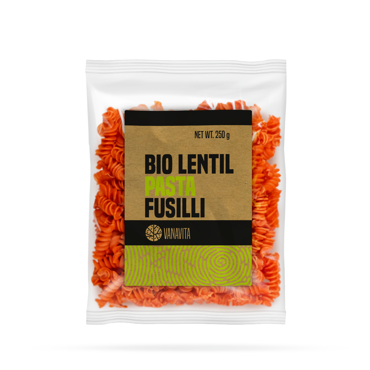 BIO tjestenina od leće - Fusilli - VanaVita