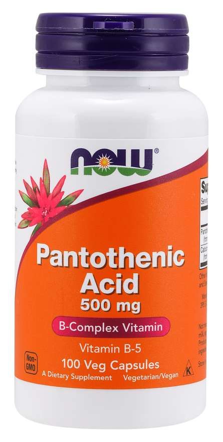 Pantotenska kiselina 500 mg - NOW Foods