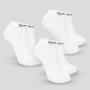 Čarape Ankle Socks 3Pack White - GymBeam M