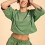 Ženska majica Cropped Serenity Olivine - BeastPink L