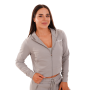 Ženska dukserica TRN Zip-Up Grey – GymBeam M