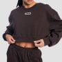 Ženska Cropped dukserica Aura Tee Brown - GymBeam L