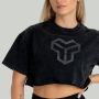Ženska majica CropTop Washed Black - STRIX L