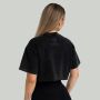 Ženska majica CropTop Washed Black - STRIX L