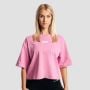 Ženska majica Girls Club Boxy Pink - GymBeam XL