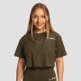 Ženski Crop Top Limitless Espresso - GymBeam XL