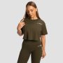 Ženski Crop Top Limitless Espresso - GymBeam XL