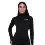 Ženska majica za trčanje 1/2 Zip Black - GymBeam M