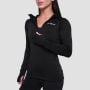 Ženska majica za trčanje 1/2 Zip Black - GymBeam M