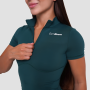 Ženska majica Ignite Cropped Dark Green - GymBeam XXL