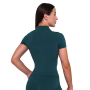 Ženska majica Ignite Cropped Dark Green - GymBeam XXL