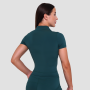 Ženska majica Ignite Cropped Dark Green - GymBeam XXL