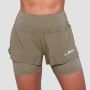 Women‘s Pulse Running shorts 2in1 Vetiver - GymBeam L