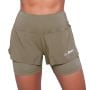 Women‘s Pulse Running shorts 2in1 Vetiver - GymBeam L