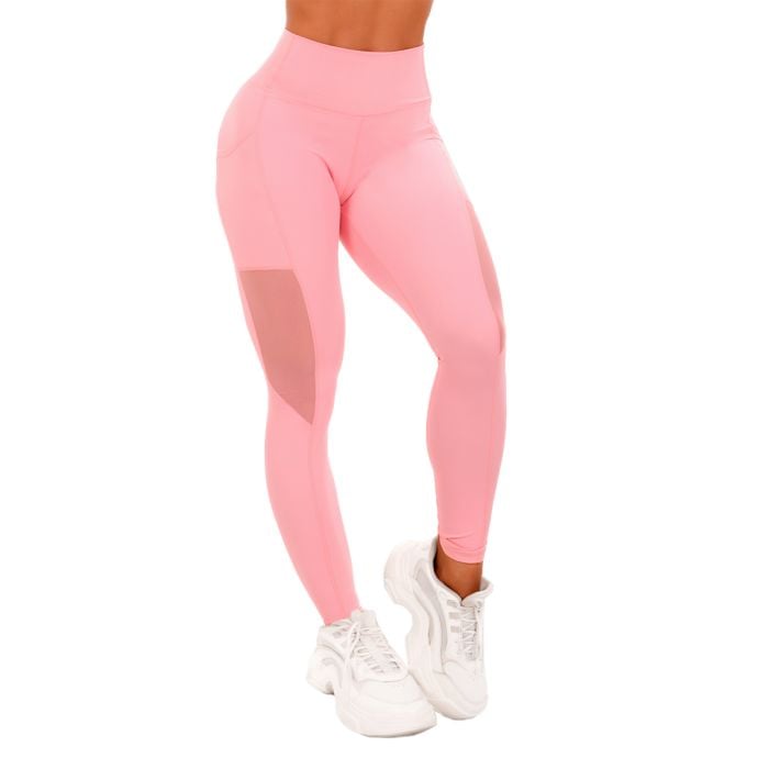 Ženske tajice Mesh Panel Pink - GymBeam M