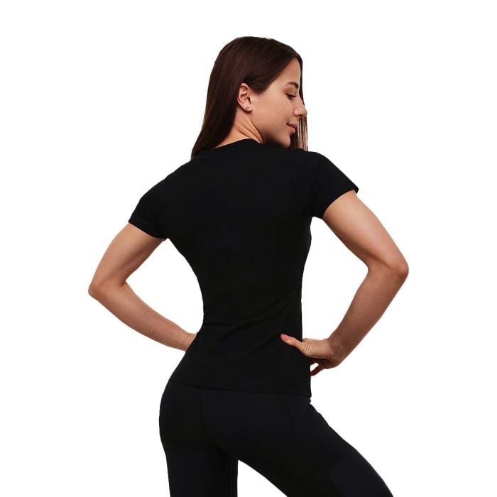 Ženska Majica Kratkih Rukava FIT Black - GymBeam XL