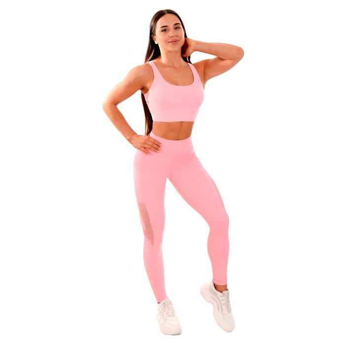 Ženske tajice Mesh Panel Pink - GymBeam M