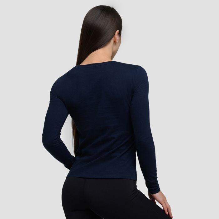 Ženska majica dugih rukava Basic Navy - GymBeam XXL