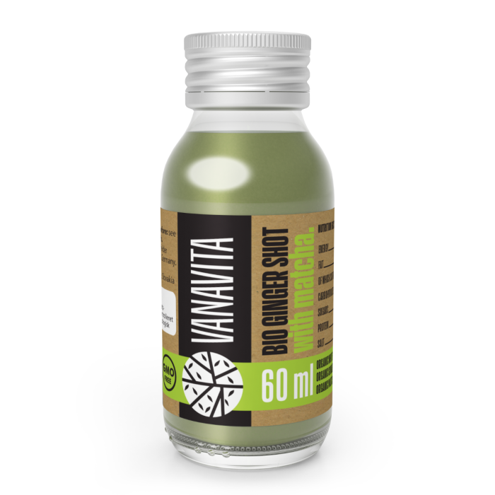 BIO Ginger shot s matcha čajem - VanaVita 60 ml