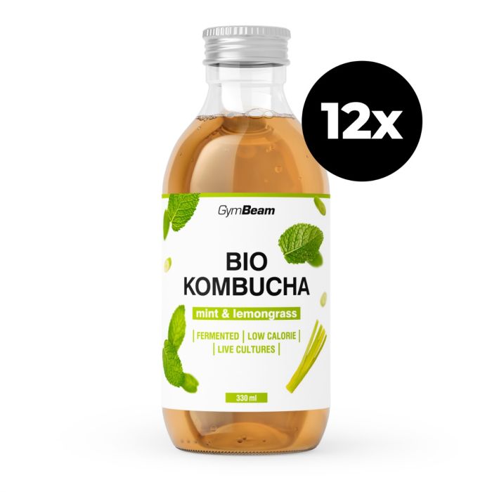 BIO Kombucha - GymBeam 330 ml - nana i limunska trava