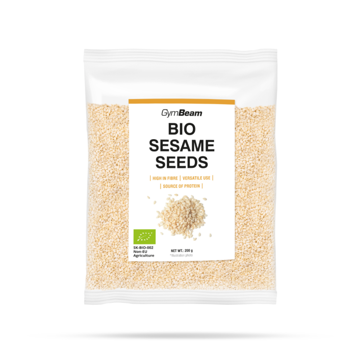 BIO Hulled Sesame Seeds - GymBeam 200 g