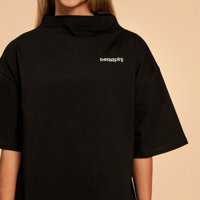 Ženska oversized majica Bliss Black - BeastPink S