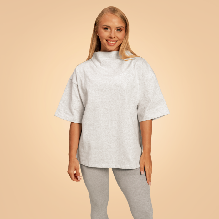 Women‘s Bliss Oversized top Grey - BeastPink M