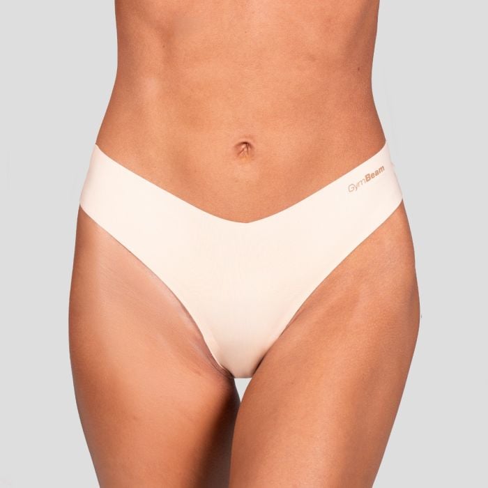 Comfy Seamless Bottoms 3Pack Beige - GymBeam XXL