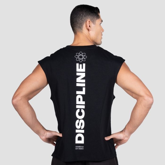 Majica bez rukava Discipline Black - GymBeam XXL
