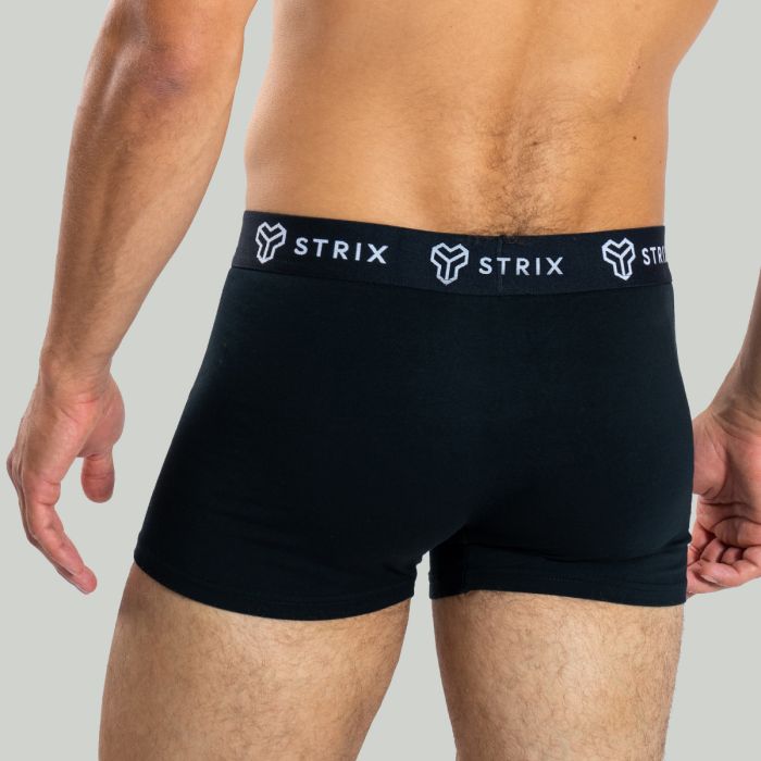 Muške bokserice Essential Trunks 2 Pack Black - STRIX XXXL