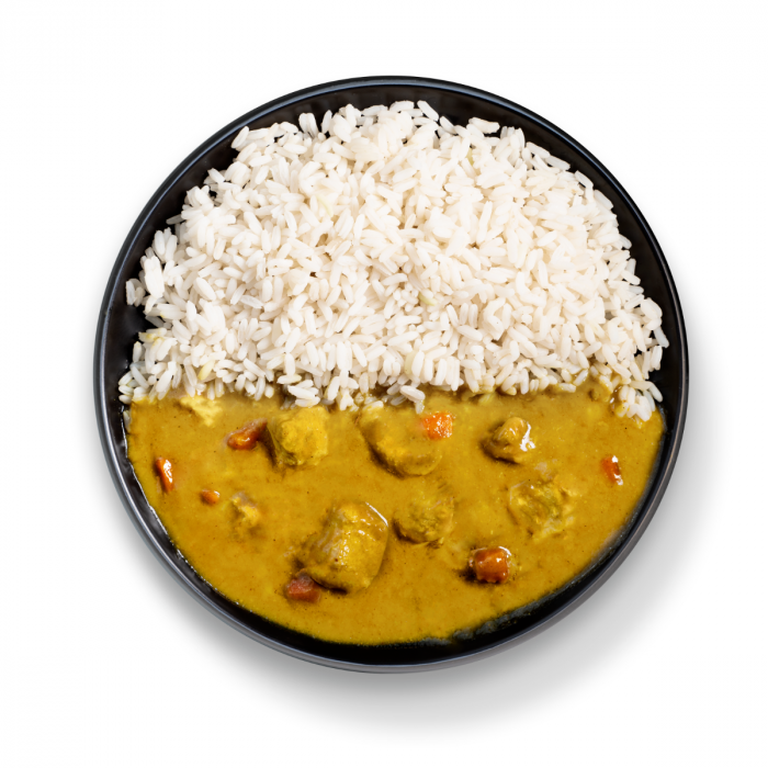 FIT Pileći curry s rižom Ready to eat - GymBeam 420 g