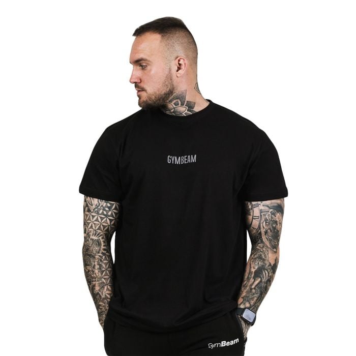 Majica kratkih rukava FIT Black - GymBeam XXXL