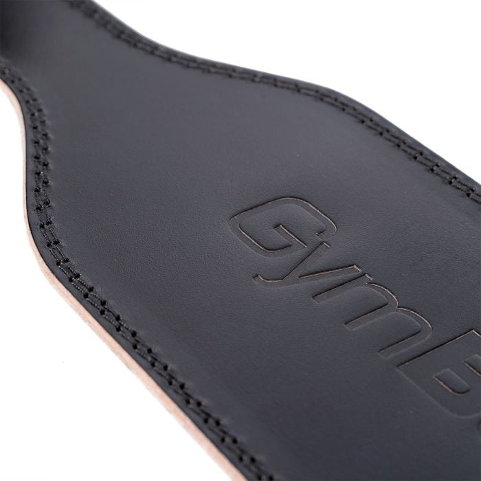 Fitness remen Full Leather Black - GymBeam XXL