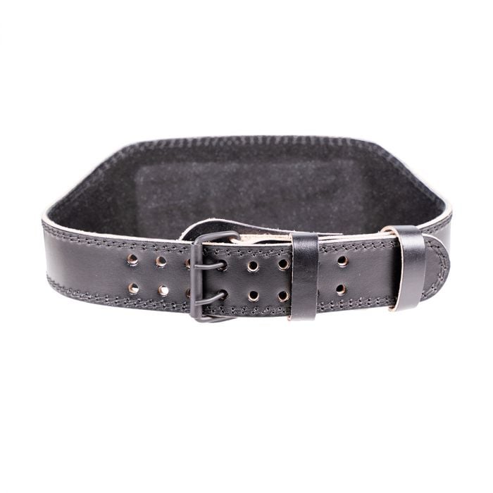 Fitness remen Full Leather Black - GymBeam XXL