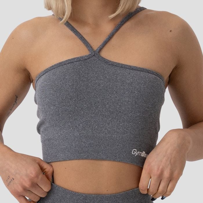 FLO Sports Halter Bra Grey - GymBeam XL