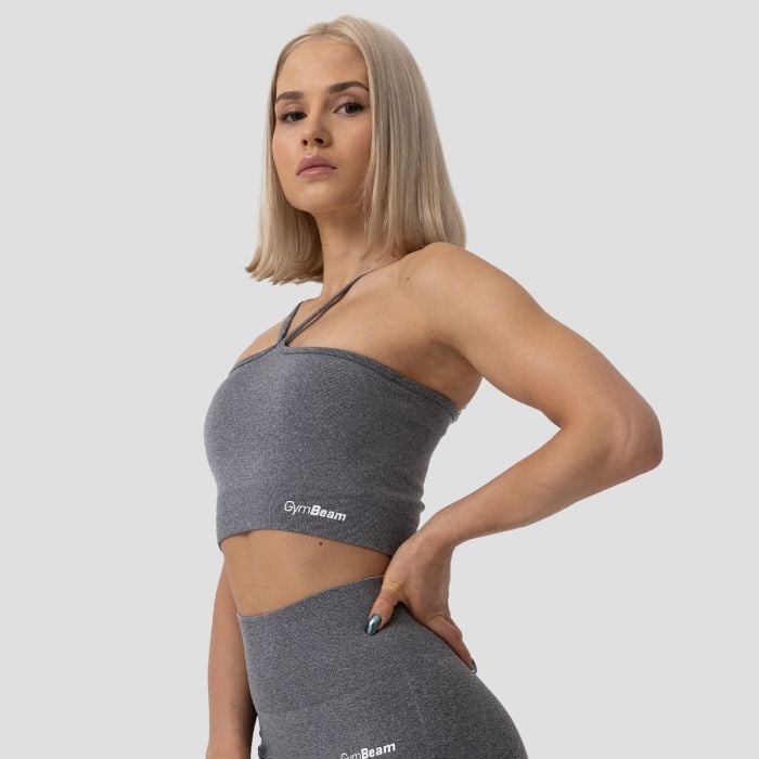 FLO Sports Halter Bra Grey - GymBeam XL