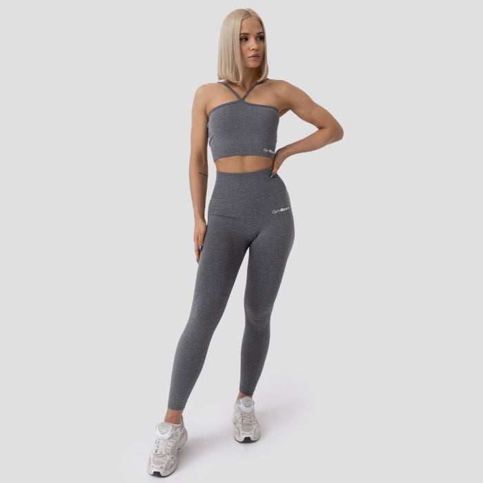 FLO Sports Halter Bra Grey - GymBeam XL