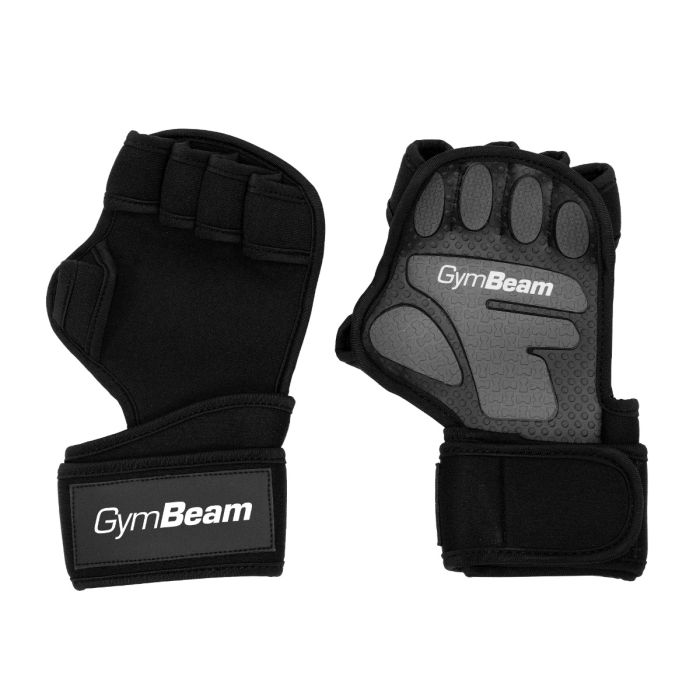 Fitness rukavice Heavy Grip Black - GymBeam L/XL