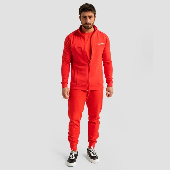 Muška dukserica Zip Up Limitless Hot Red - GymBeam XL