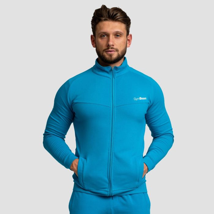 Muška dukserica Zip Up Limitless Aquamarine - GymBeam S