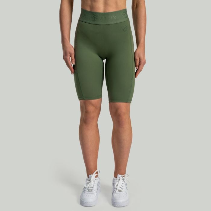 Women‘s Lunar Biker Shorts Cedar Green - STRIX L
