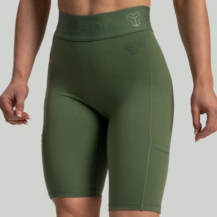 Women‘s Lunar Biker Shorts Cedar Green - STRIX L