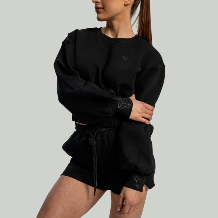 Women‘s Lunar Cropped Jumper Black - STRIX XL
