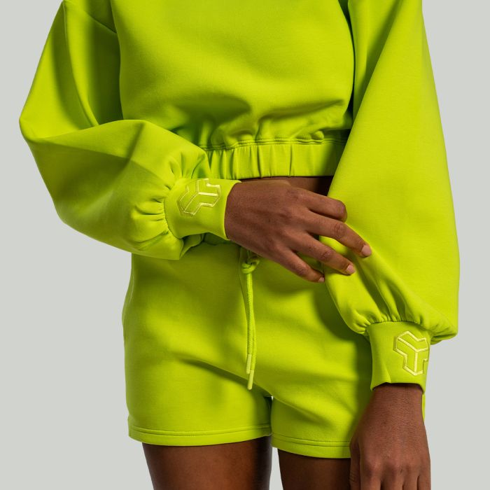 Women‘s Lunar Cropped Jumper Chartreuse - STRIX XXL