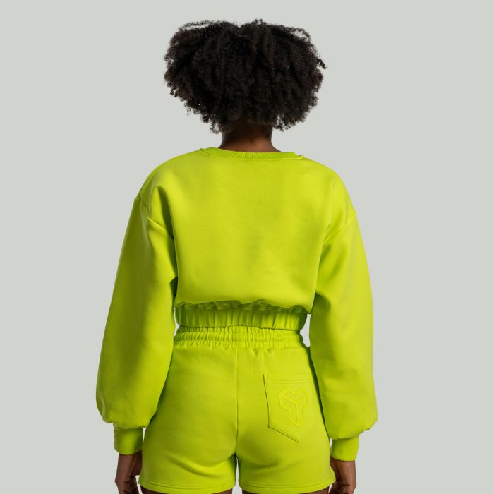 Women‘s Lunar Cropped Jumper Chartreuse - STRIX XXL