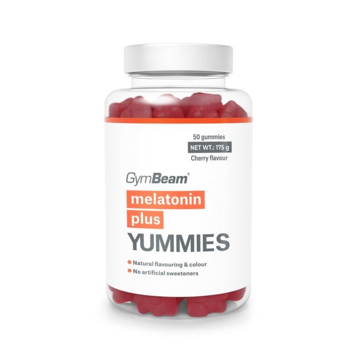 Melatonin Plus Gumeni Bomboni - GymBeam 50 kaps. - višnja