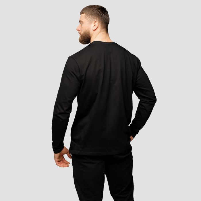 Muška majica dugih rukava Basic Black - GymBeam XXXL
