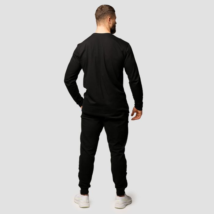 Muška majica dugih rukava Basic Black - GymBeam XXXL