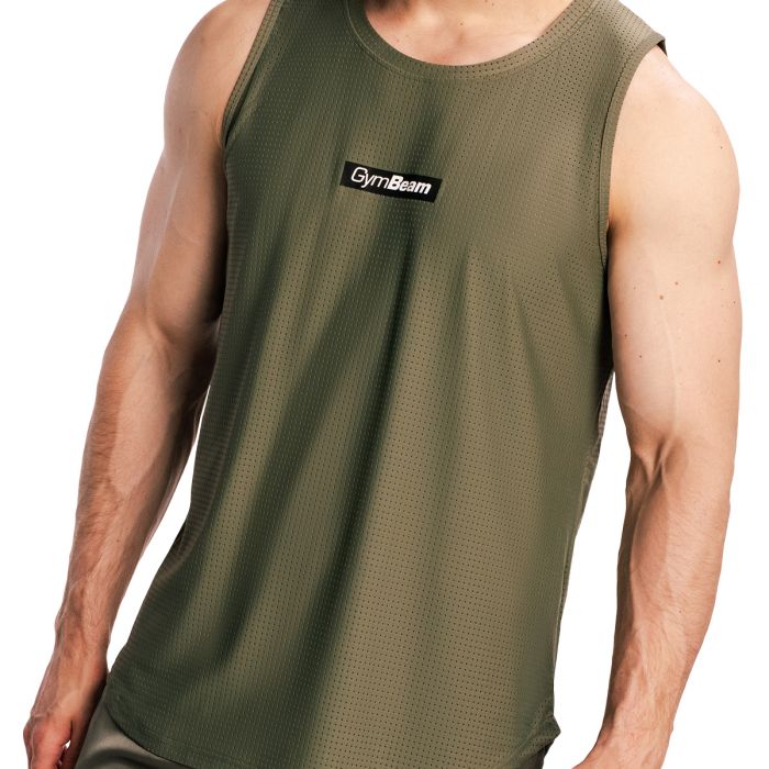 Muška majica bez rukava Combat Olive Grey - GymBeam XXL