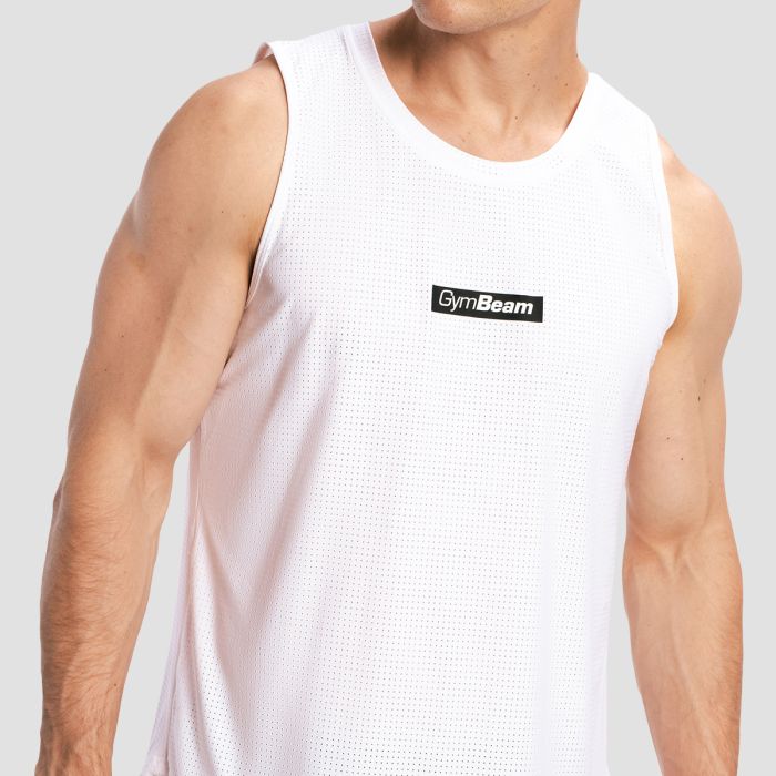 Muška majica bez rukava Combat White - GymBeam XXL